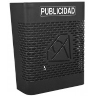 Buzon Publicidad Rejilla Negro 24x27x13cm