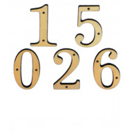 Numero Laton Display N.4 10 Cm