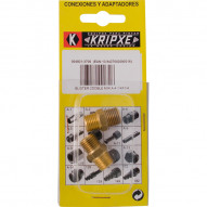 Enlace Laton Doble Macho Bl.2 1/4'