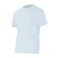 Camiseta Algodon M/cort Blanca L