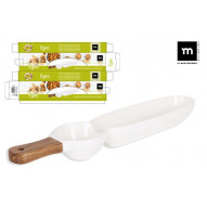 Bandeja Aperit 2 Compart Egeo 42,5x8,5x4