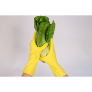 Guante Latex Flocado Amarillo M