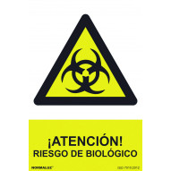 SeÑal 210x300mm Pvc AtenciÓn, Riesgo BiolÓgico Rd30017