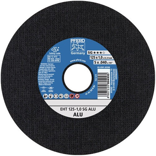 Disco De Corte Sg Alu D 125 X 1 Mm Recto Aluminio PerforaciÓ