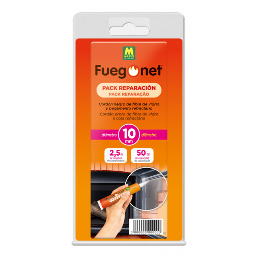Cordon Estufa Refractario 10mm/50ml Pegamento Fibra Vidrio N
