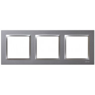 Marco Elec 3 Elementos Emp. Alum Serie 10 Simon