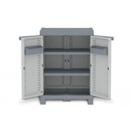 Armario Resina Medio 2 Estantes Gris Wave 97,9 X 70 X 43,8 C