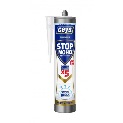 Silicona Cart Juntas BaÑo Stop Moho Bco 290 Ml