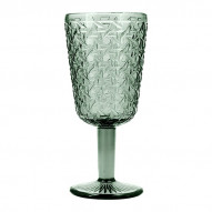 Copa Vidrio Relieve Verde Agata Pack-6 29 Cl