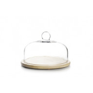 Quesera Madera T/cristal 26 Cm