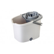 Cubo Con Escurridor 16 L Ruedas Automatico Gris Vigar