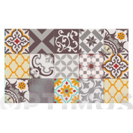 Alfombra Vinilica Croma 45x75 Cm Patch Gris Ambar