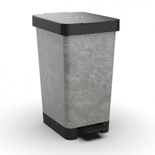 Cubo Pedal Smart Deco Piedra 25 L