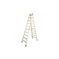 Escalera Madera Tijera 10+10 PeldaÑos Plabell
