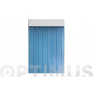 Cortina De Puerta Cinta Duero-azul/transparente 90 X 210 Cm