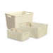 Cesta Rectangular Jute 12l Blanco Roto 36x28x14,5 Cm Curver