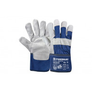 Guante Piel Serraje Vacuno Weser Gris/azul T 10 Promat