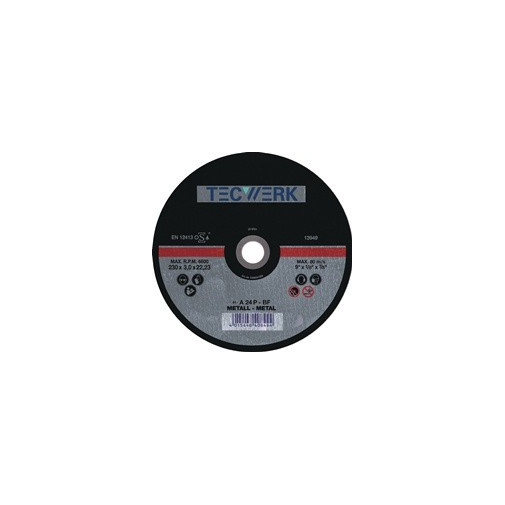 Disco Corte Metal D230x3,0mm Tecwerk