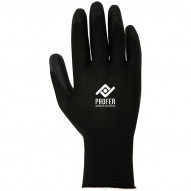 Guante Pu Negro B/6 T.8