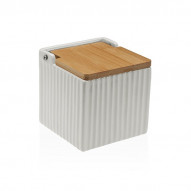Salero Rayas Bambu-dolom Bco 11x11x11