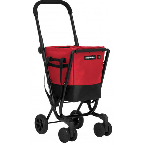 Carro Compra 4 Ruedas Gir. Easy Go Rojo / Negro