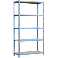 Estanteria Orden 5b 2000x1000x300mm S/t Met Azul/madera 150k