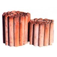 Bordura Composite Marron + 6 Estacas Metal 9cmx5m