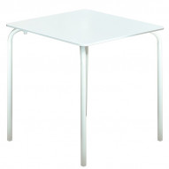 Mesa Jardin Compaq Plus Acero Pintado Blanco 70x70 Cm