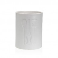 Portautensilios Grande Cocina Blanco 13x13x17,5