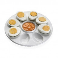 Bandeja Porcelana Redonda Huevos 8 Uds 20x20x2,2