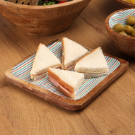 Plato Madera Esmaltado Rayas 20x20 Cm