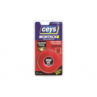 Cinta Doble Cara Montack Agarre Total 7,5m X 19mm Ceys