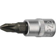 Llave Vaso 1/4" Punta Pozidriv Pz2 Tecwerk
