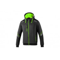 Sudadera TÉcnica 280 Gr Gris/verde Fluor Colorado Talla Xl S