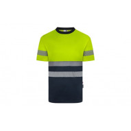 Camiseta Alta Visibilidad Cinta Segmentada Navy / Amarillo F