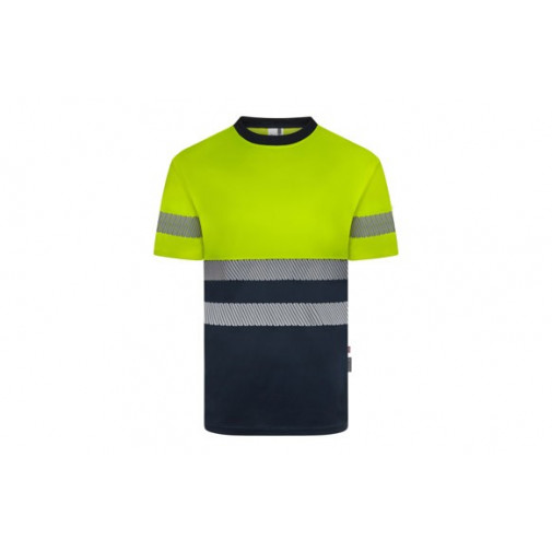 Camiseta Alta Visibilidad Cinta Segmentada Navy / Amarillo F