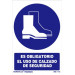 Señal Pvc 0,7mm Obligatorio El Uso De Calzado Seguridad 210x