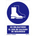 SeÑal Pvc 0,7mm Obligatorio El Uso De Calzado Seguridad 210x