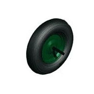 Rueda Neumatica Carretilla Obra 350x80mm Disco Acero Verde