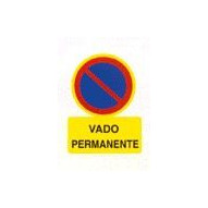 Cartel Señal 40x30cm Vado Permanente Pvc Cv Tools