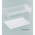 Sauvic Escurreplatos Acero plastificado Blanco, pequeño 38,5x25x28 cm.