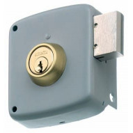 Cerradura Sobrepo.solo Palanca,120mm Dchas.gris 2524pr-120-d