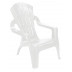 Ipae-Progarden S.P.A. Sillón monobloque apilable, con reposabrazos, Made in Italy, 75 x 86 x 86 cm, Color Blanco