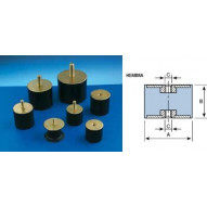 Antivibratorio Sop Cil 40x28mm / M-10 Hembra Amc 8 Pz