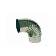 Codo Tubo Estufa 45§ 120 Mm Rizado Ac Galv Exojo