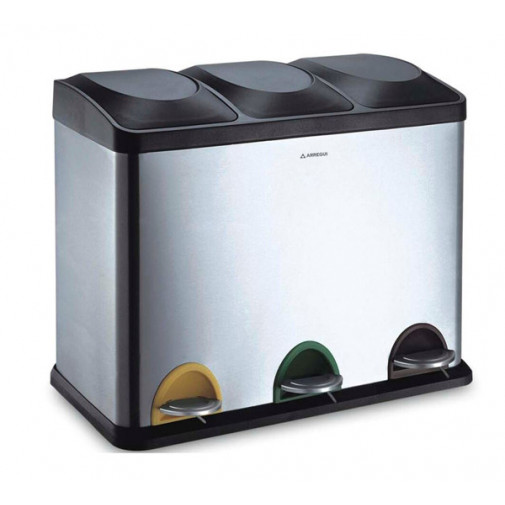 Cubo Pedal 3 Contened Step Bin 45 L