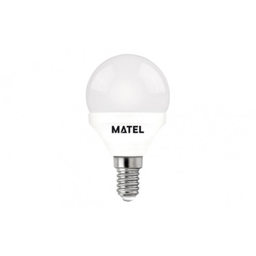 Bombilla Esferica Led E14 5w 500lm 6400k Matel