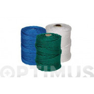 Cuerda Polietileno Cableada 4 Cabos Ø 5 Mm 25 Mt Blanco Romb
