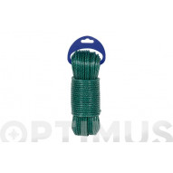 Cuerda Polietileno Cableada Plastificada 4 C Ø 5mm 15 Mt Ver