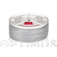 Cuerda Polietileno Cableada Plastificada 4 C Ø 5mm 100 Mt Bl